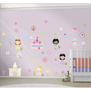 Kit Adesivo de Parede - Princesa